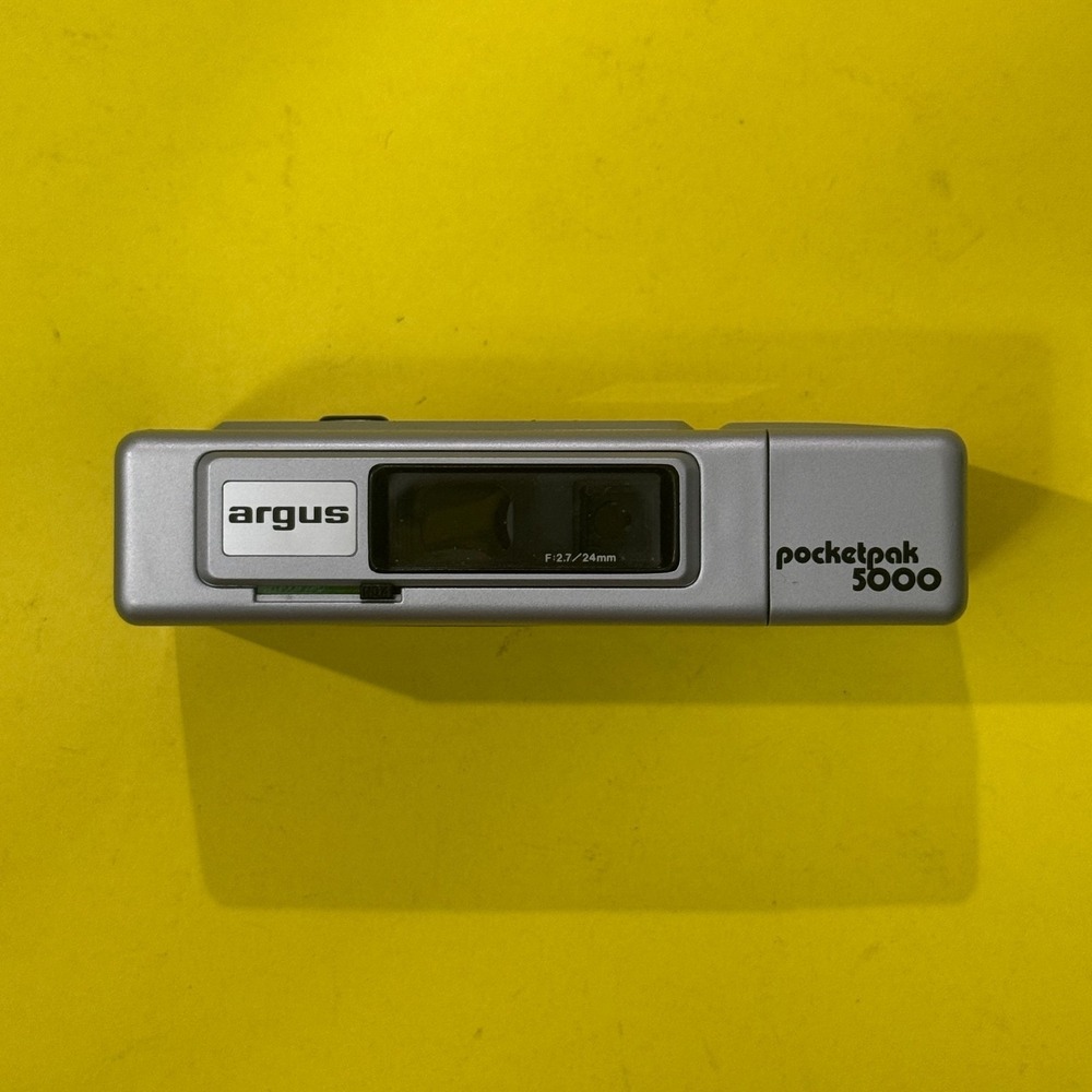 Argus Pocketpak 5000 110 Film Camera 24mm f2.7 Vintage 1970s Silver Compact